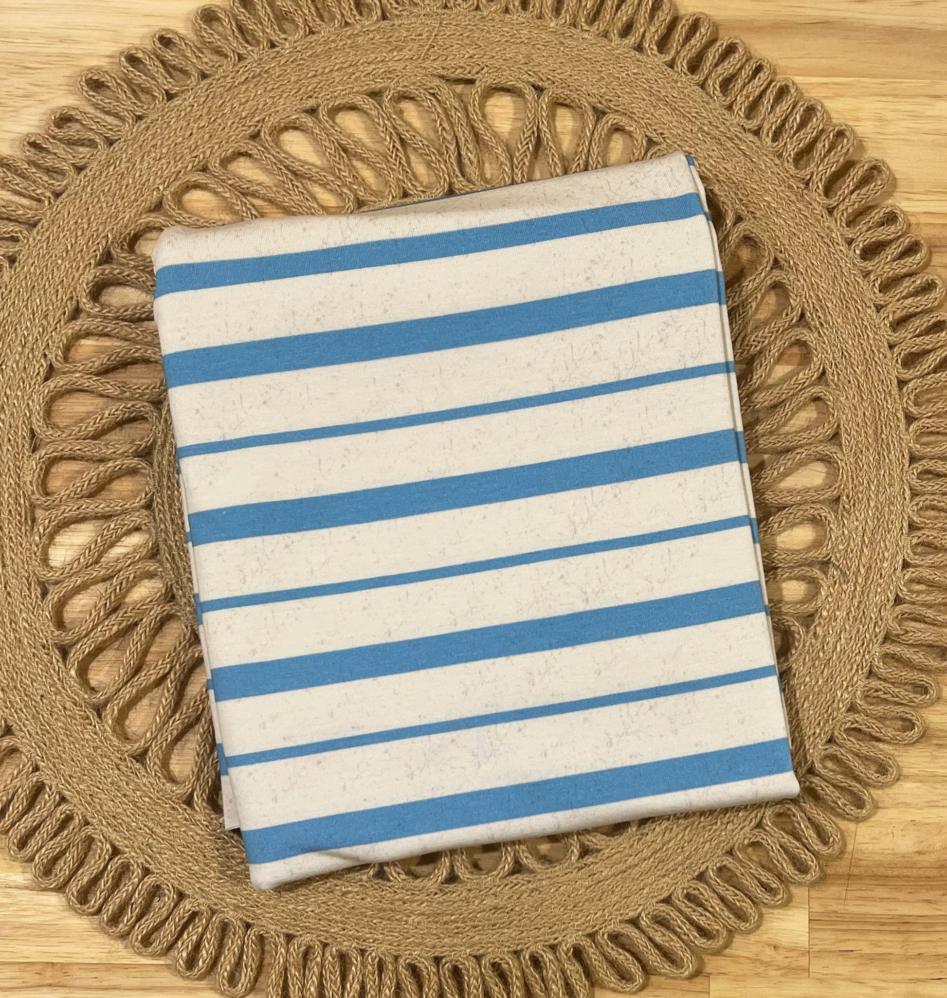 Blue and Cream Stripes | Bamboo Cotton Lycra